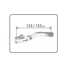 Bremžu / sajūga svira aizmugurējā Puig 2.0 regulējama, salokāma, izvelkama oranža / melna