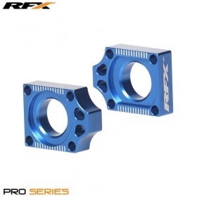 Chain Tensioners / Axle Blocks RFX Pro blue YZ 125 / 250 after 2009