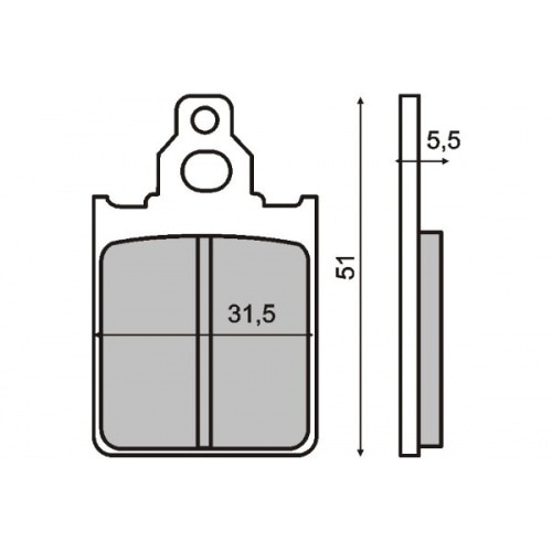 Brake Pads organic Piaggio Quartz / Italjet Formula / Piaggio SKR Brake Pads organic Piaggio Quartz / Italjet Formula / Piaggio SKR