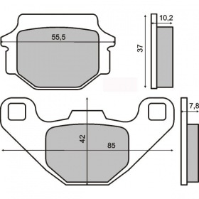 Brake Pads RMS, S27, (39.9 x 49.7 x 7)