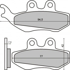 Тормозные колодки Piaggio (Grimeca)