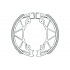Brake shoes RMS 140x25mm, Piaggio 125-200cc 4-stroke Brake shoes RMS 140x25mm, Piaggio 125-200cc 4-stroke