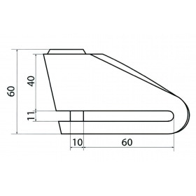 Disku bremžu bloķētājs ar signalizāciju d. 6mm