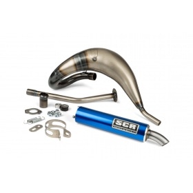 Exhaust SCR Corse Handmade Cross 50-70 Derbi blue