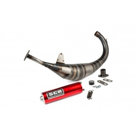 Exhaust SCR Corse Racing Line 70-80 Derbi red
