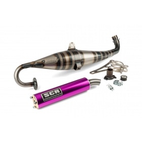 Exhaust SCR Corse Handmade 70 Minarelli horizontal purple