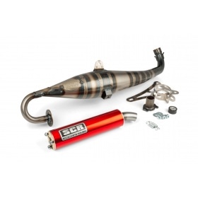 Exhaust SCR Corse Handmade 70 Minarelli horizontal red