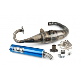 Exhaust SCR Corse Handmade 70 Minarelli vertical blue