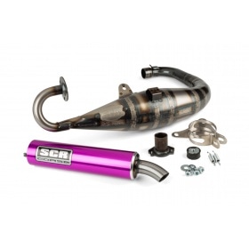 Exhaust SCR Corse Handmade 70 Minarelli vertical purple