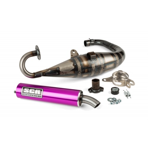 Exhaust SCR Corse Handmade 70 Minarelli vertical purple Exhaust SCR Corse Handmade 70 Minarelli vertical purple