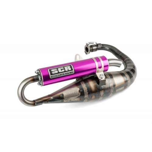 Exhaust SCR Corse Handmade 70 Minarelli vertical purple Exhaust SCR Corse Handmade 70 Minarelli vertical purple