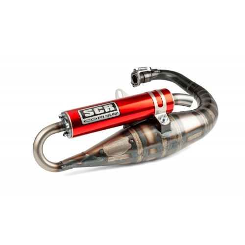 Exhaust SCR Corse Handmade 70 Minarelli vertical red Exhaust SCR Corse Handmade 70 Minarelli vertical red