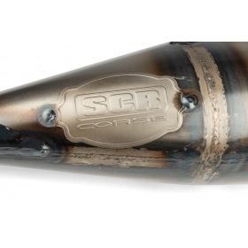 Exhaust SCR Corse Handmade 70 Minarelli vertical red