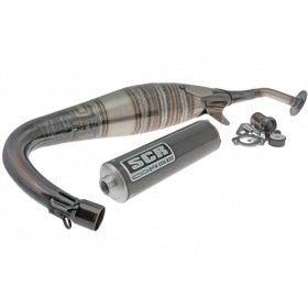 SCR Corse Exhaust “Racing Line” 50cc Derbi Senda / DRD (low mount)