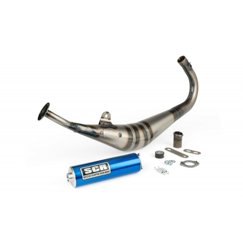 Exhaust SCR Corse Handmade 50-70 Derbi blue Exhaust SCR Corse Handmade 50-70 Derbi blue