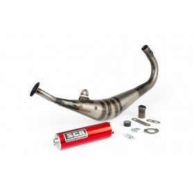 Exhaust SCR Corse Handmade 50-70 Derbi red