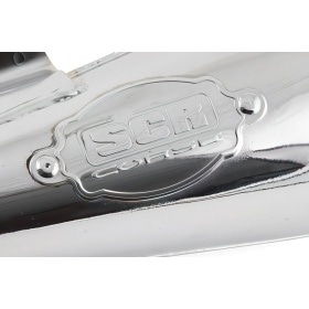 Exhaust SCR Corse SM Chrome 50cc Derbi Senda / DRD (low mount) carbon look silencer