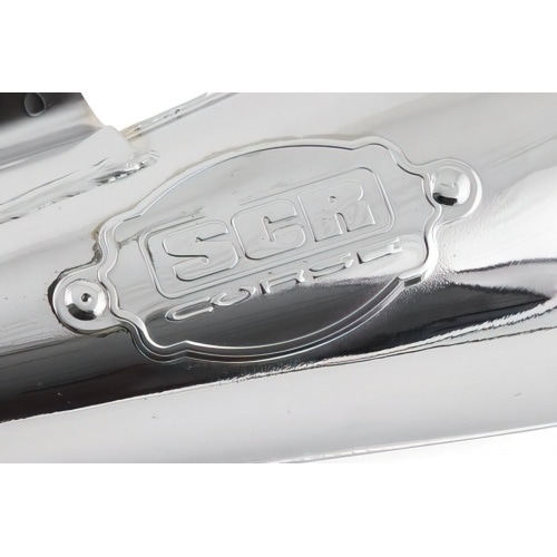 Exhaust SCR Corse SM Chrome 50cc Derbi Senda / DRD (low mount) carbon look silencer Exhaust SCR Corse SM Chrome 50cc Derbi Senda / DRD (low mount) carbon look silencer
