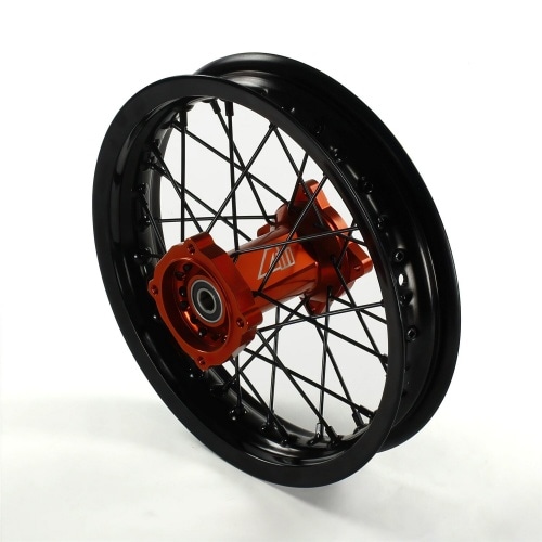 Rear Wheel / Rim aluminium hub CNC 15mm axle – 12'' Volt Racing Pit Bike / Dirt Bike orange Rear Wheel / Rim aluminium hub CNC 15mm axle – 12'' Volt Racing Pit Bike / Dirt Bike orange