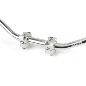 Handlebar + Clamps 28mm Str8 silver