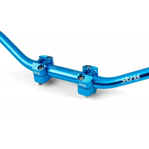Handlebar + Clamps 28mm Str8 blue Handlebar + Clamps 28mm Str8 blue