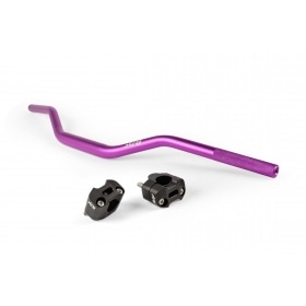 Handlebar + Clamps 28mm Str8 purple / black