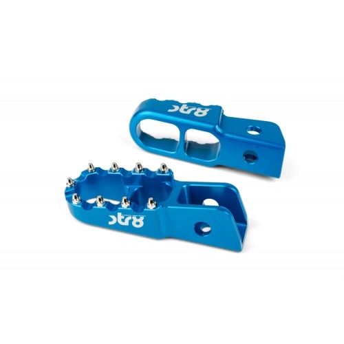 Passenger Footpegs Derbi STR8 CNC Blue (Set) Passenger Footpegs Derbi STR8 CNC Blue (Set)