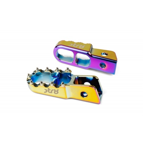 Passenger Footpegs Derbi STR8 CNC Neochrome (set) Passenger Footpegs Derbi STR8 CNC Neochrome (set)