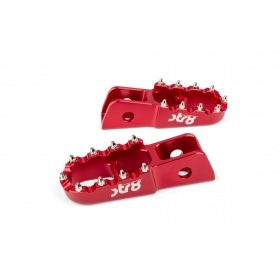 Passenger Footpegs Derbi STR8 CNC Red (Set)