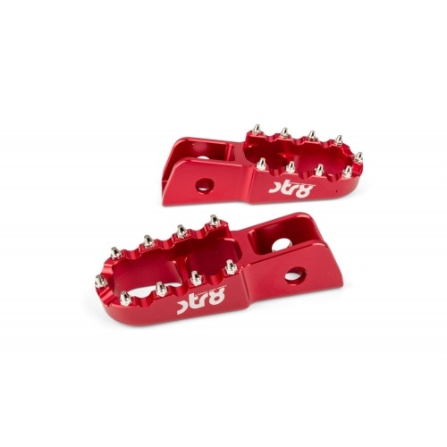 Passenger Footpegs Derbi STR8 CNC Red (Set) Passenger Footpegs Derbi STR8 CNC Red (Set)