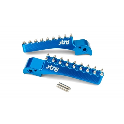 Passenger Footpegs STR8 Beta RR 50 before 2021 CNC Blue Passenger Footpegs STR8 Beta RR 50 before 2021 CNC Blue