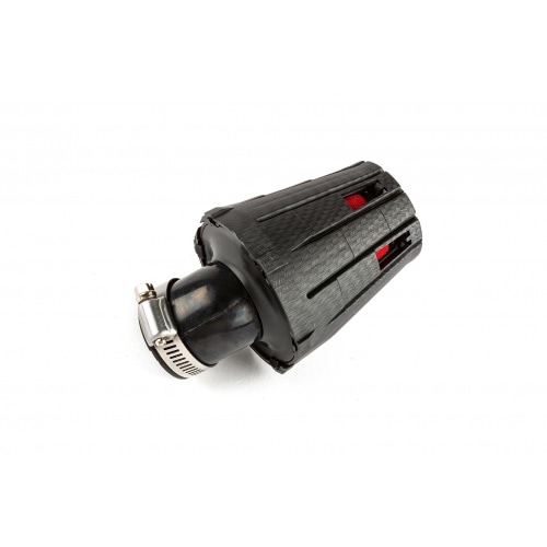 Air Filter E5 angled 45 deg. d.35mm matte carbon / red Air Filter E5 angled 45 deg. d.35mm matte carbon / red