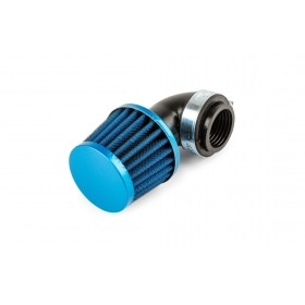 Air Filter KN conical 90 degree angle 28-35mm blue