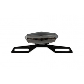 Taillight LED Hexagonal Black-Line with license plate holder