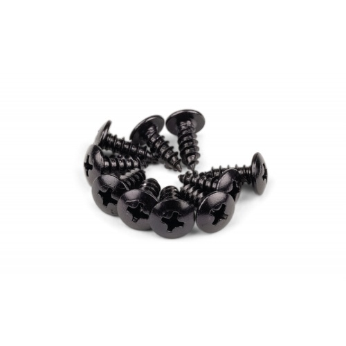 Apmales skrūves alumīnija M4x12 melnas (x 10) Apmales skrūves alumīnija M4x12 melnas (x 10)