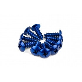 Apmales skrūves alumīnija M5x12 zilas (x 10)