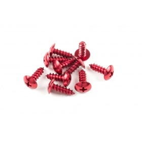 Apmales skrūves M5x12 alumīnija sarkanā krāsā (x 10)