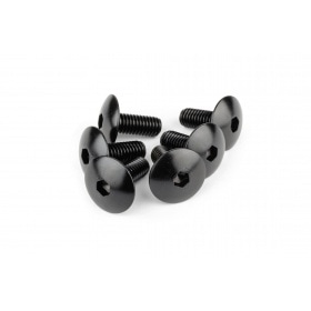 Fairing Screws aluminium M6x15 black (x6)