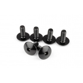 Fairing Screws aluminium M6x15 black (x6)