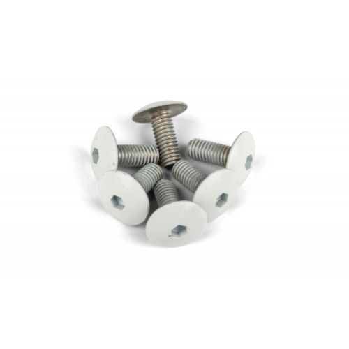 Fairing Screws aluminium M6x15 white (x6) Fairing Screws aluminium M6x15 white (x6)
