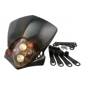 Priekšējais lukturis Racing Type Enduro melns universāls