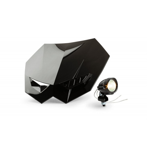Headlight Motocross + Extra Light Black Headlight Motocross + Extra Light Black