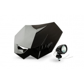 Headlight Motocross + Extra Light Black