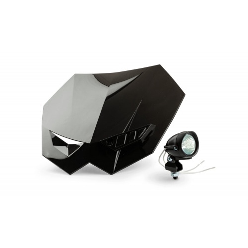 Headlight Motocross + Extra Light Black Headlight Motocross + Extra Light Black