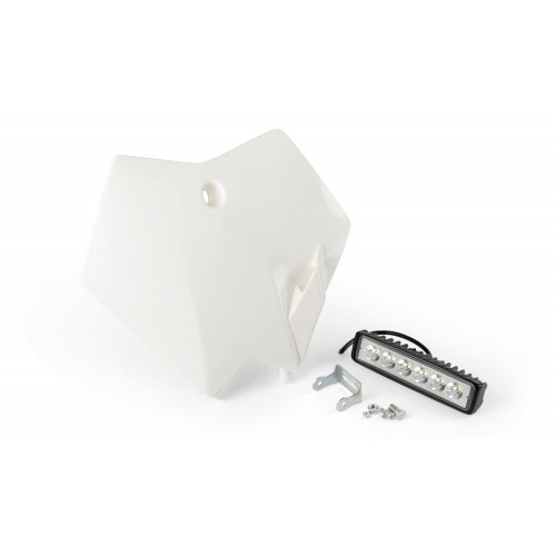 Front Number Plate KTM white with lamp Front Number Plate KTM white with lamp