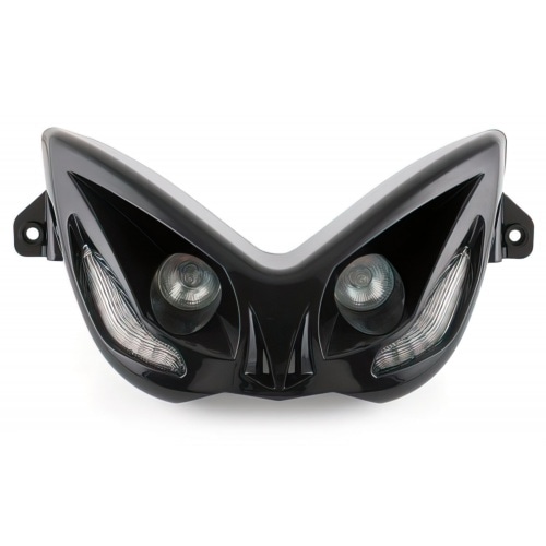 Фара EVO 2 с синими светодиодами MBK Nitro / Yamaha Aerox черная Фара EVO 2 с синими светодиодами MBK Nitro / Yamaha Aerox черная