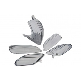 Lukturu lēcas komplekts STR8 (4) + aizmugurējais lukturis Aprilia SR 50 Factory melns