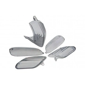 Lukturu lēcas komplekts STR8 (4) + aizmugurējais lukturis Aprilia SR 50 Factory melns