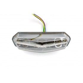 Задний фонарь с индикаторами светодиодный прозрачный Lexus Derbi DRD / X-Race маркировка CE