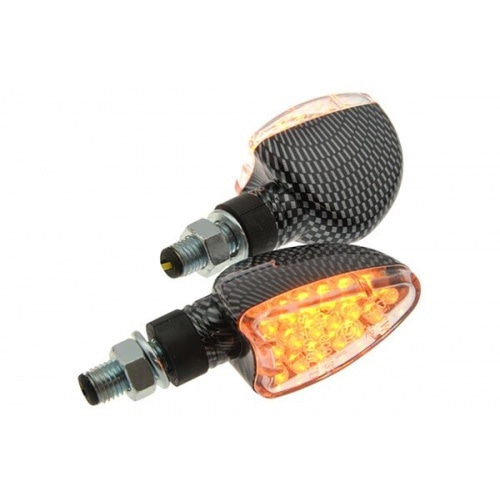 Indicators LED DEMON carbon look / clear lens Indicators LED DEMON carbon look / clear lens